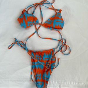 Shein triangle print bikini